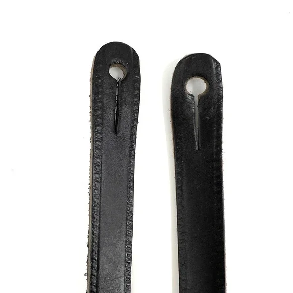 VTG Fender Genuine Leather Padded Guitar Strap Black Adjustable Made in Canada - Picture 3 of 7
